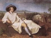 TISCHBEIN, Johann Heinrich Wilhelm Goethe in the Roman Campagna USA oil painting artist